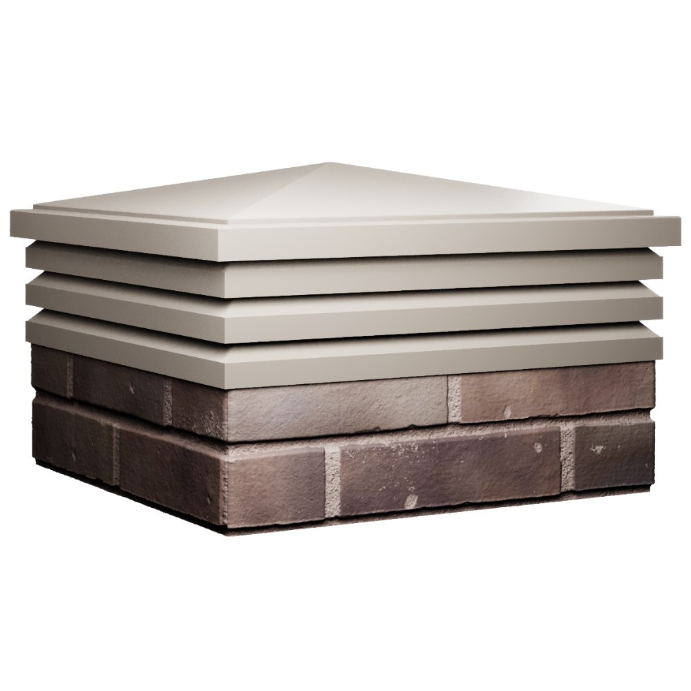 Колпак Zking Бона ХайТек Бежевый на столб 2х2 кирпича (513х513мм) в Вельске фото