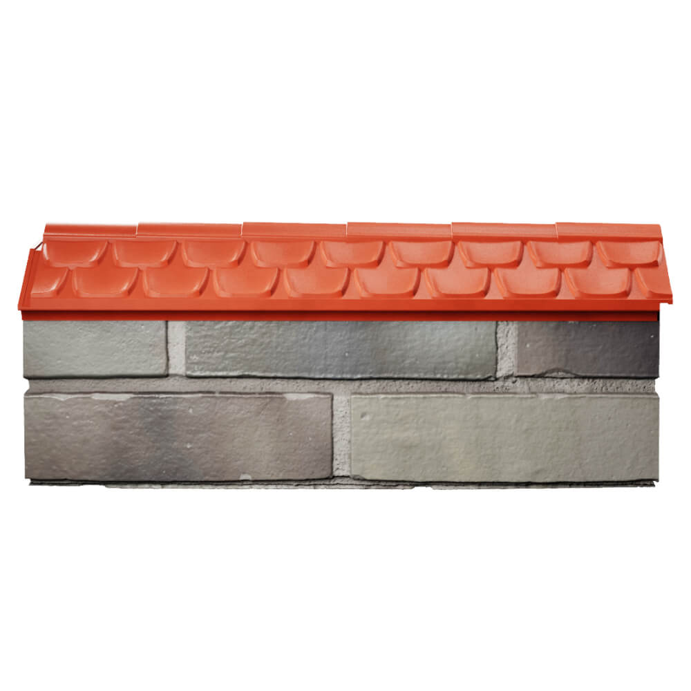 Парапет Zking Эльбрус Красный с посадкой на 0.5 кирпича (130мм) в Вельске фото