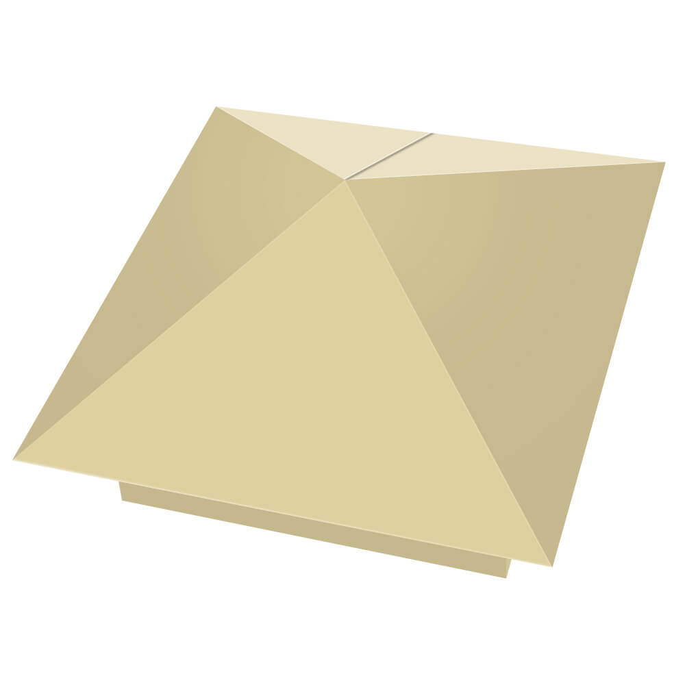 Колпак металлический 400х400мм RAL1014 Бежевый заборный Вельск фото