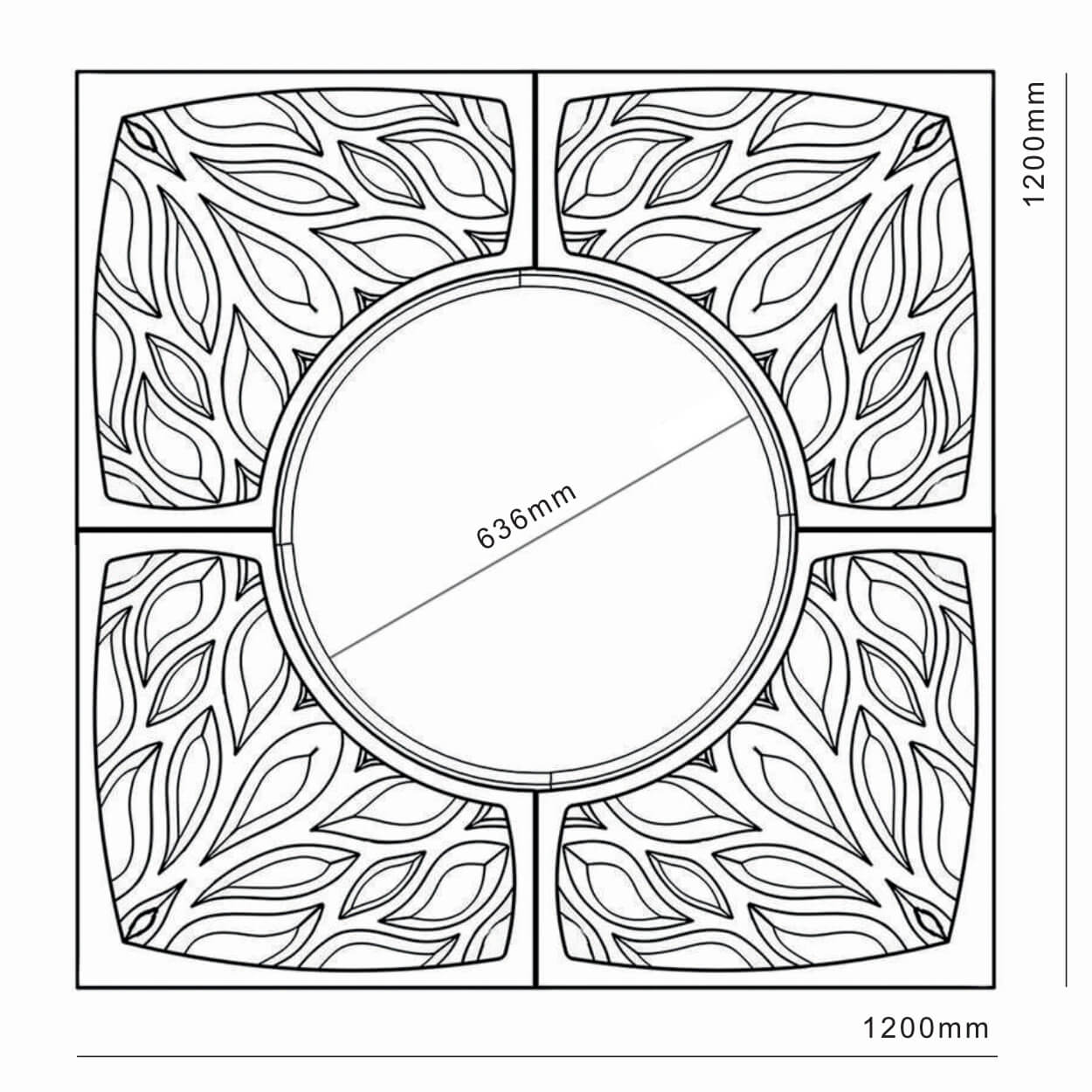 Приствольная решетка для дерева ZKING CRUST 1.2х1.2м Черная в Вельске фото