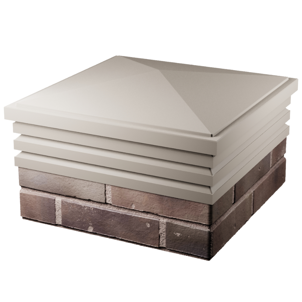 Колпак Zking Бона ХайТек Бежевый на столб 2х2 кирпича (513х513мм) в Вельске фото