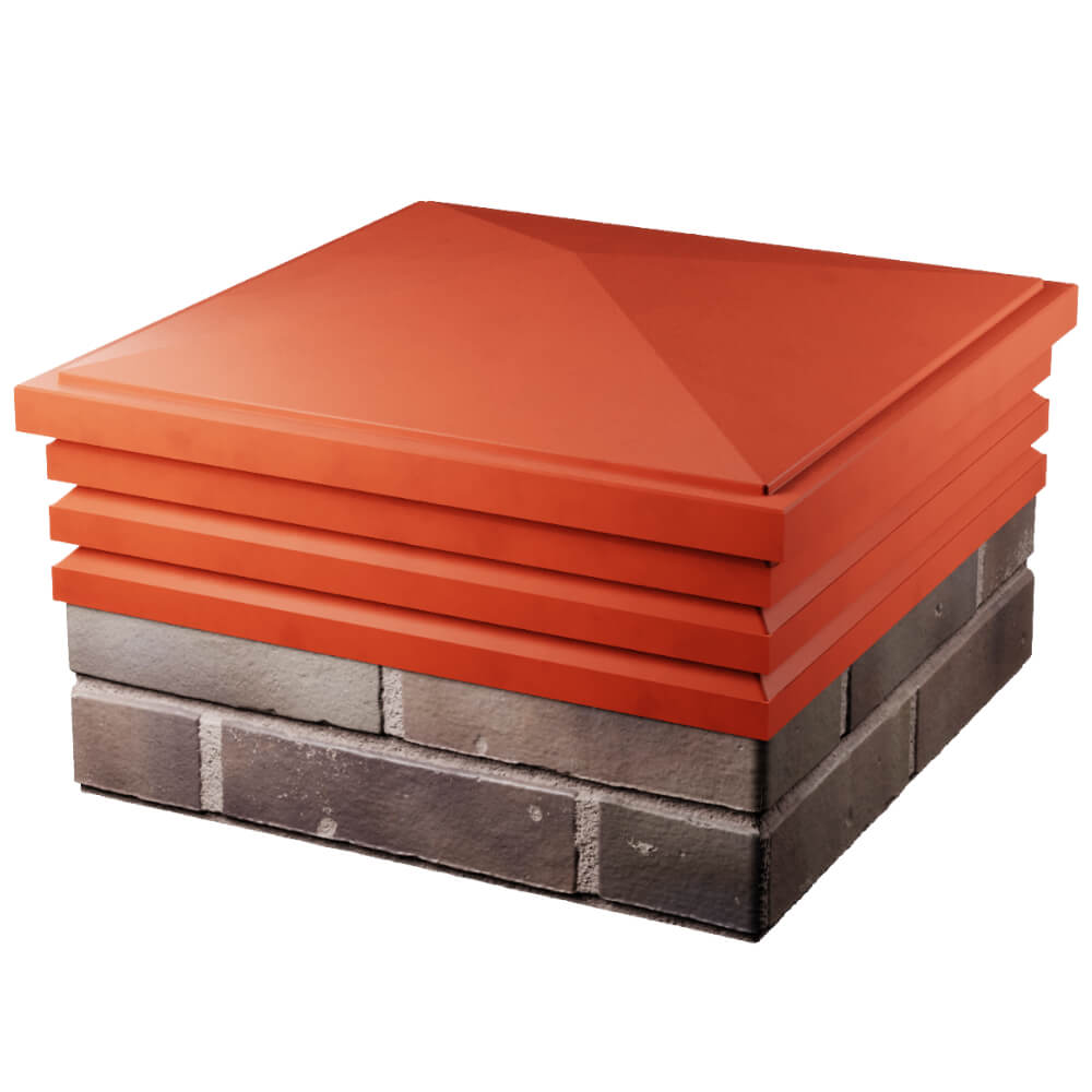 Колпак Zking Бона ХайТек Красный на столб 2х2 кирпича (513х513мм) в Вельске фото