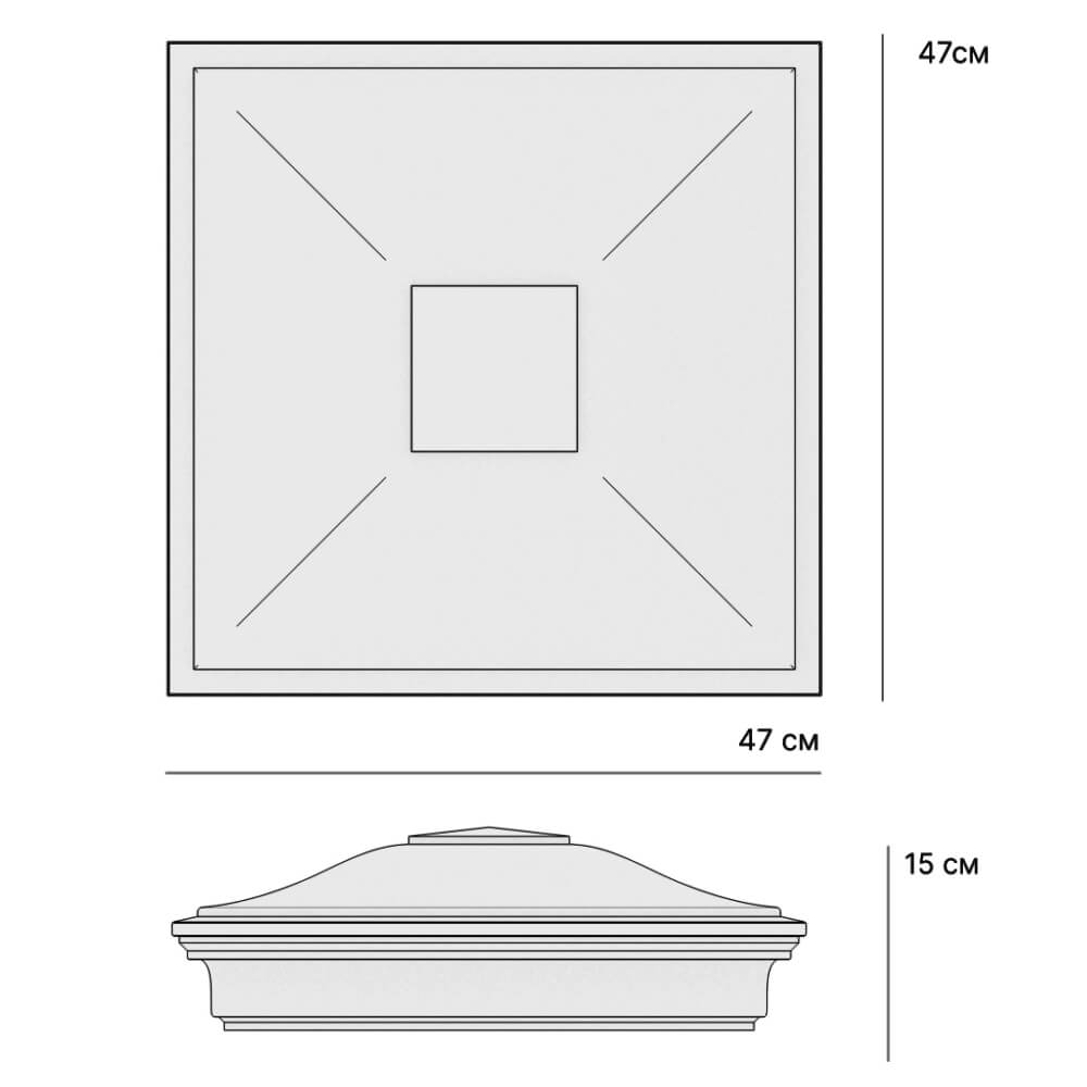 Колпак Zking Монблан Коричневый на столб 1.5х1.5 кирпича (385х385мм) в Вельске фото