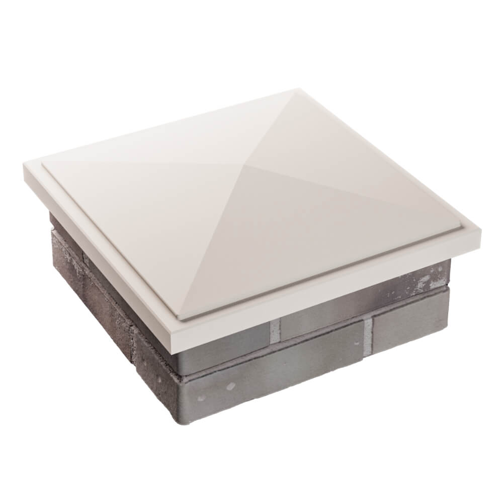 Колпак Zking БонаМоно Бежевый на столб 1.5х1.5 кирпича (385х385, 400х400мм) в Вельске фото