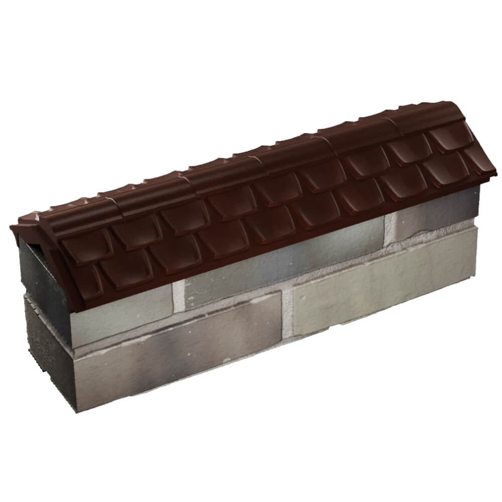 Парапет Zking Эльбрус Коричневый с посадкой на 0.5 кирпича (130мм) в Вельске фото