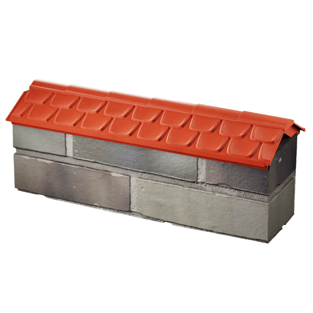 Парапет Zking Эльбрус Красный с посадкой на 0.5 кирпича (130мм) в Вельске фото