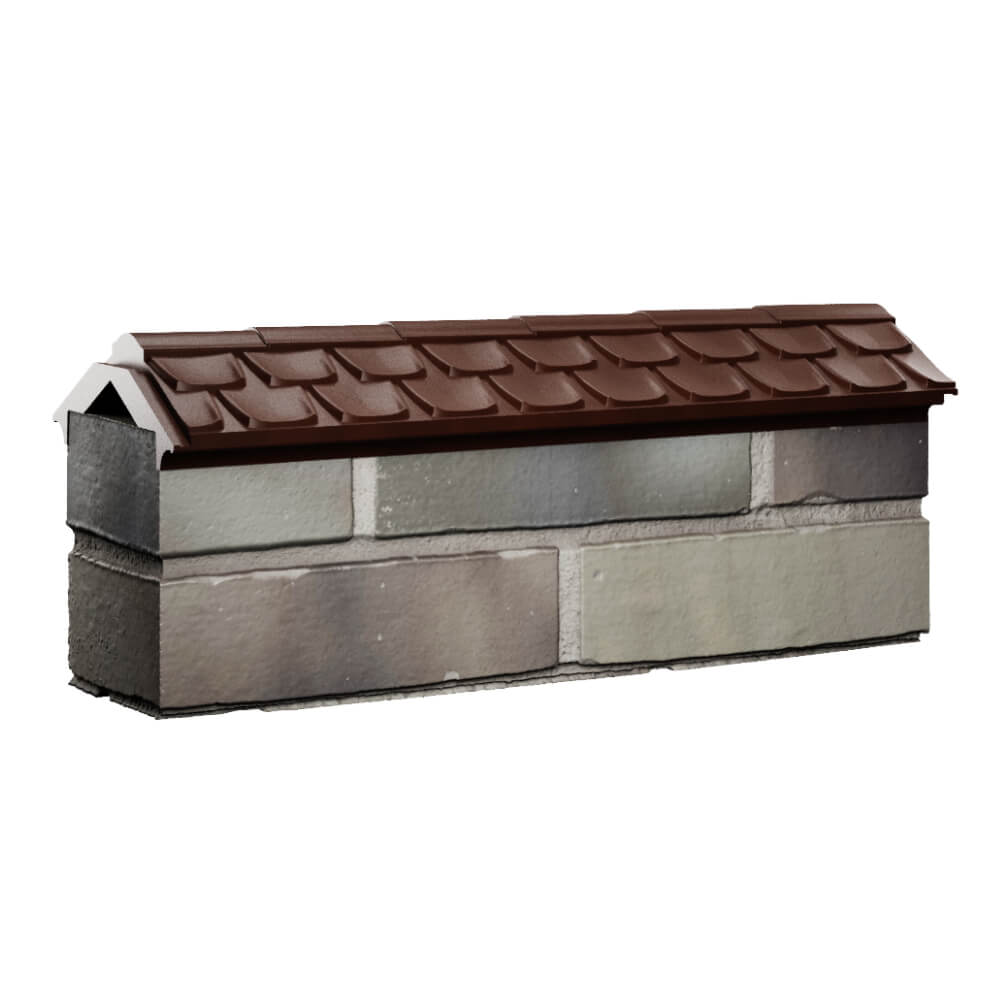 Парапет Zking Эльбрус Коричневый с посадкой на 0.5 кирпича (130мм) Вельск фото