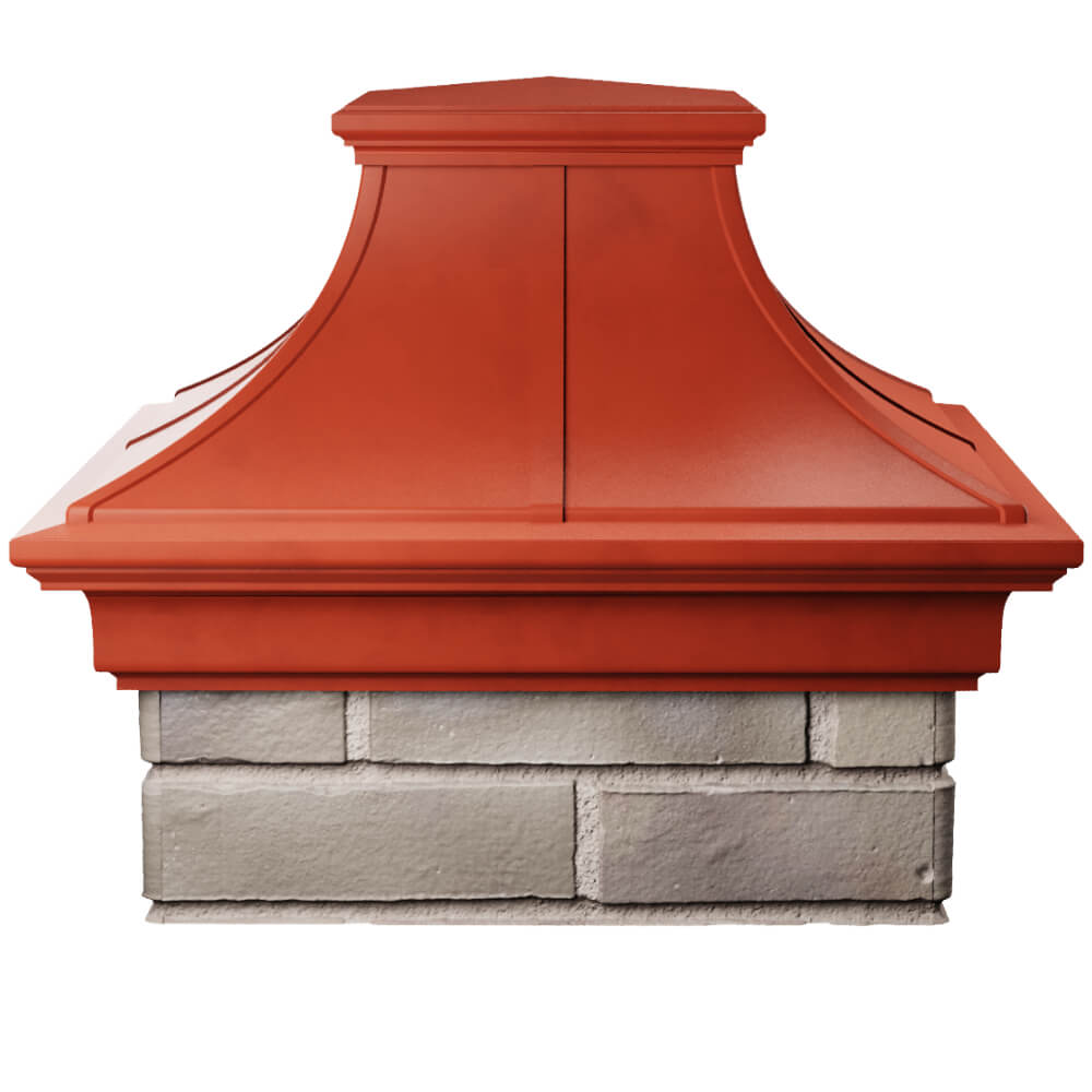 Колпак Zking Монблан Премиум Красный на столб 1.5х1.5 кирпича (385х385мм) Вельск фото