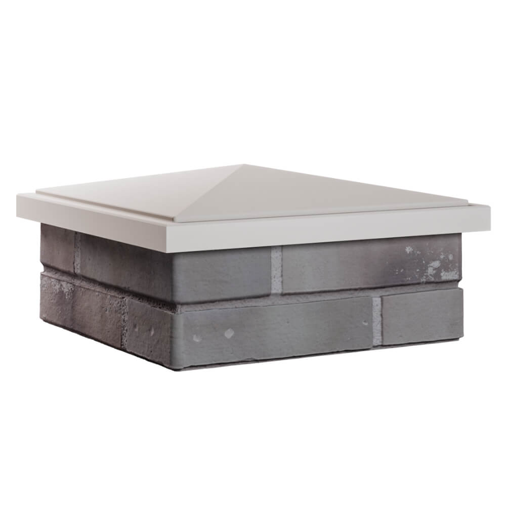 Колпак Zking БонаМоно Бежевый на столб 1.5х1.5 кирпича (385х385, 400х400мм) в Вельске фото