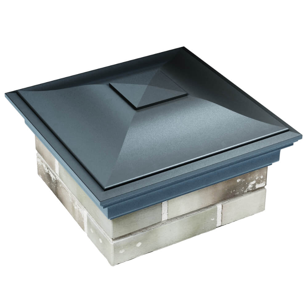 Колпак Zking Монблан Серый на столб 1.5х1.5 кирпича (385х385мм) в Вельске фото