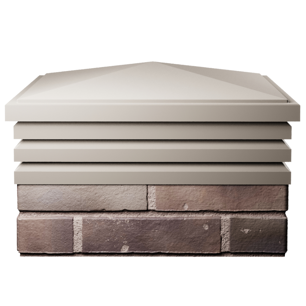 Колпак Zking Бона ХайТек Бежевый на столб 2х2 кирпича (513х513мм) Вельск фото
