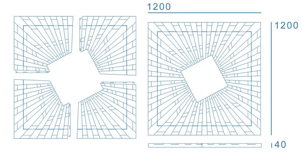 Приствольная решетка для дерева ZKING ATMOSPHERE 1.2х1.2м Красная в Вельске фото