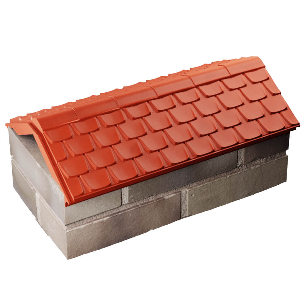 Парапет Zking Эльбрус Красный с посадкой на 1 кирпич (255мм) в Вельске фото