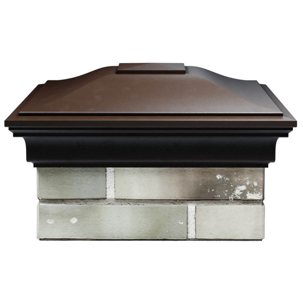 Колпак Zking Монблан Коричневый на столб 1.5х1.5 кирпича (385х385мм) Вельск фото