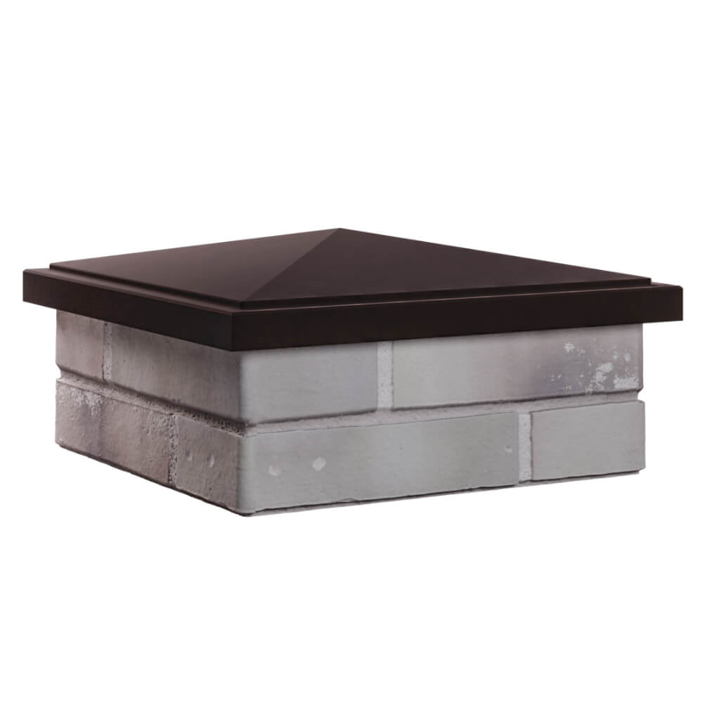 Колпак Zking БонаМоно Коричневый на столб 1.5х1.5 кирпича (385х385, 400х400мм) в Вельске фото