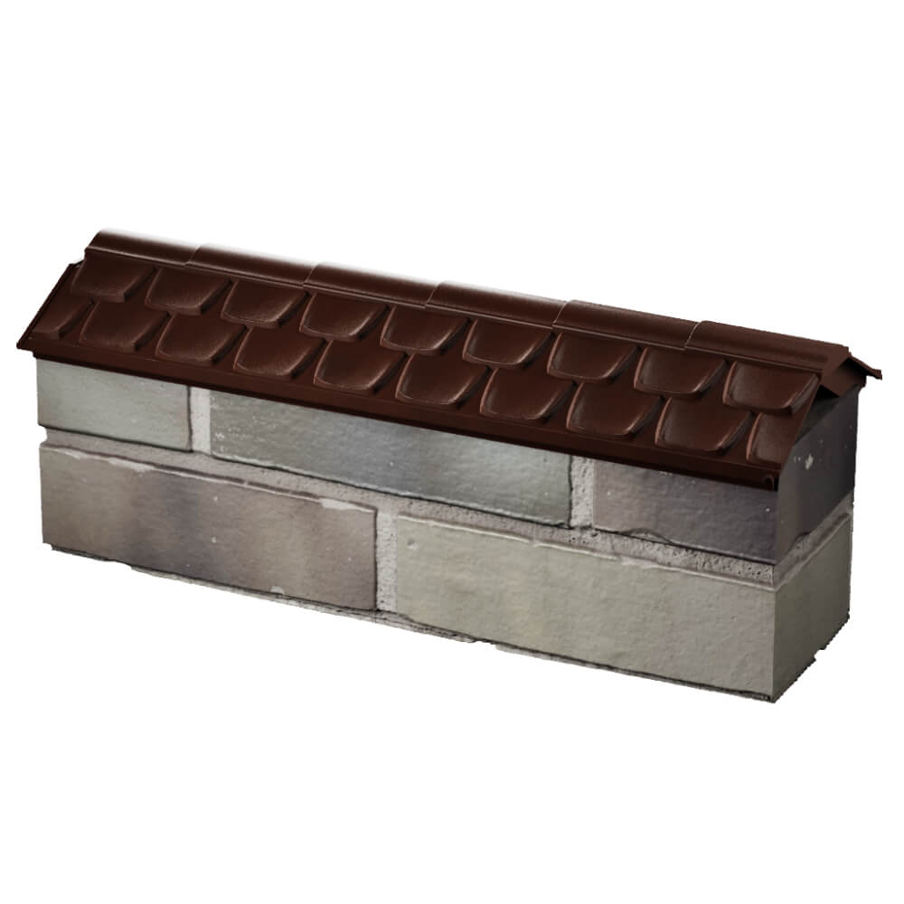 Парапет Zking Эльбрус Коричневый с посадкой на 0.5 кирпича (130мм) в Вельске фото