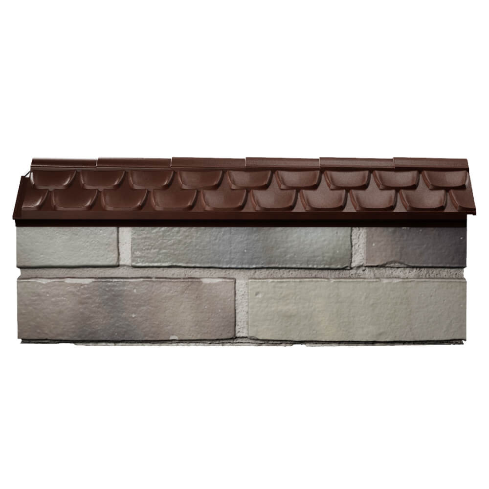 Парапет Zking Эльбрус Коричневый с посадкой на 0.5 кирпича (130мм) в Вельске фото