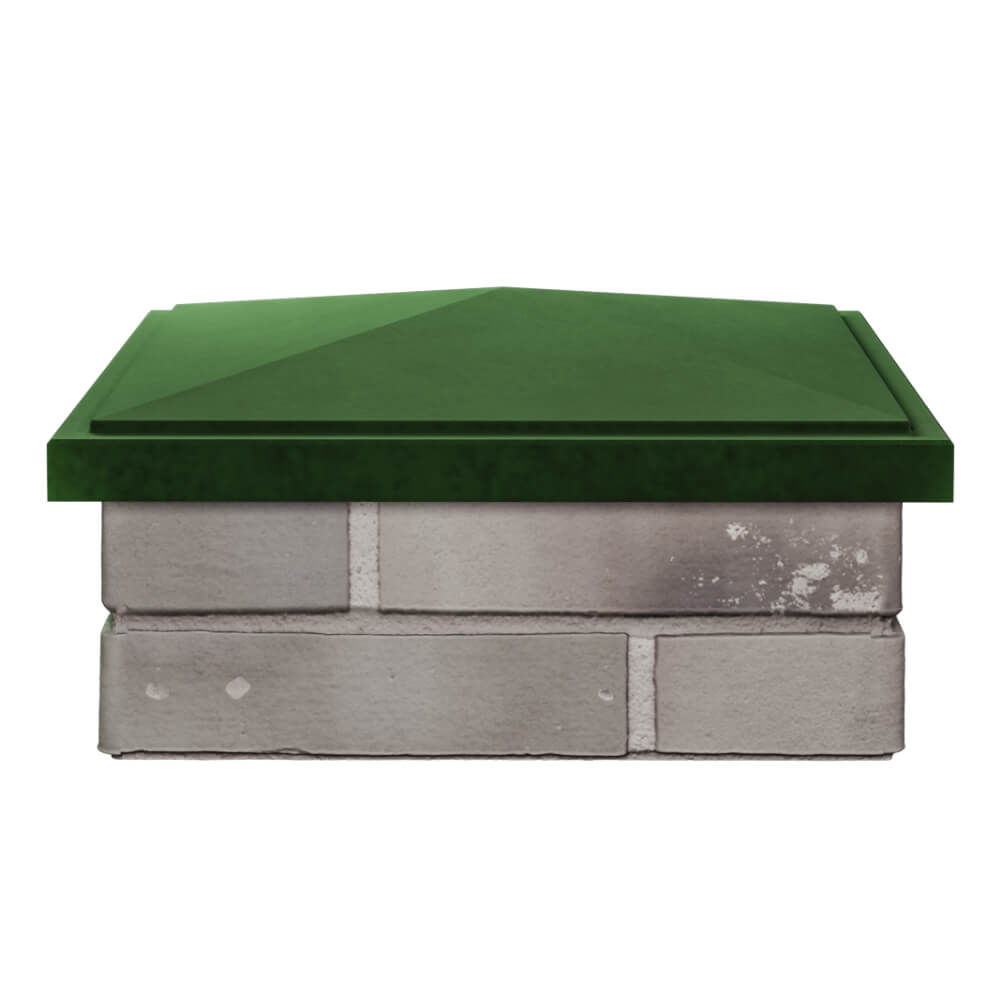 Колпак Zking БонаМоно Зеленый на столб 1.5х1.5 кирпича (385х385, 400х400мм) Вельск фото