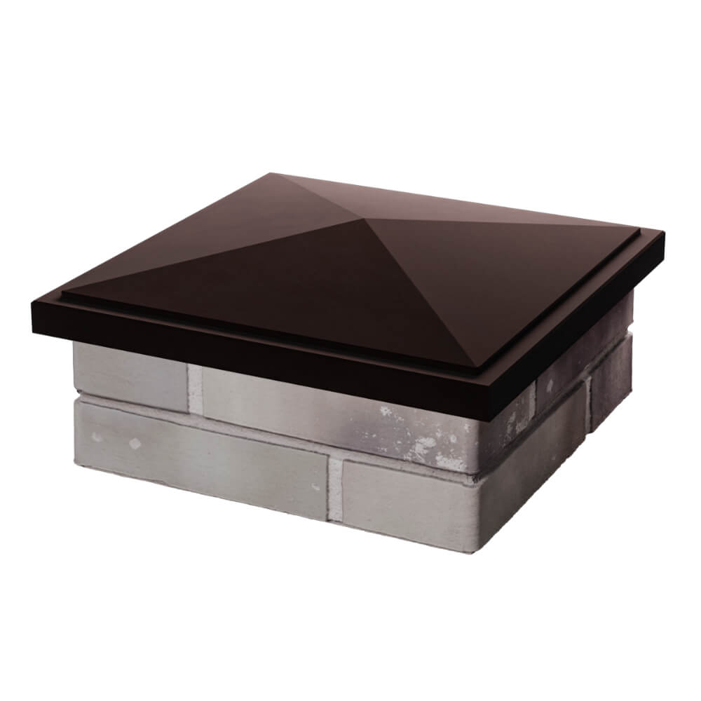 Колпак Zking БонаМоно Коричневый на столб 1.5х1.5 кирпича (385х385, 400х400мм) в Вельске фото