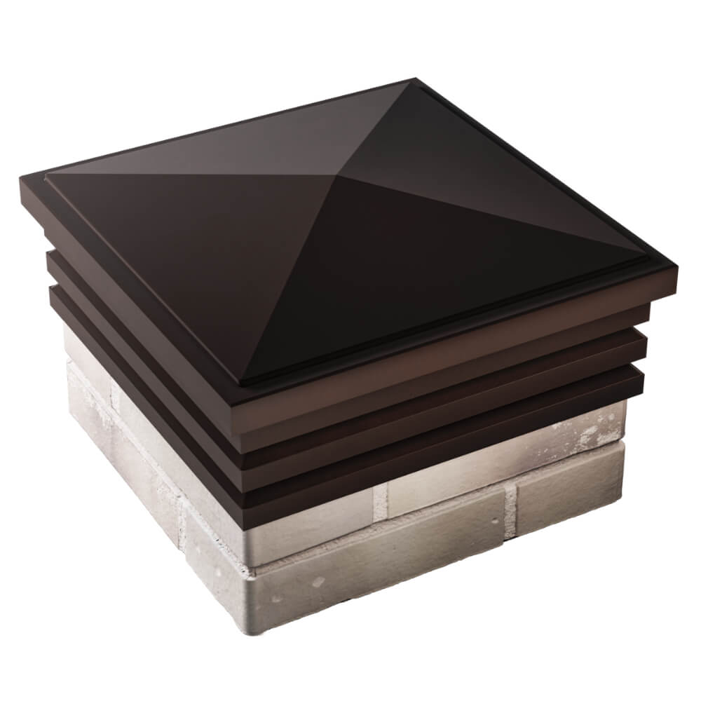 Колпак Zking Бона ХайТек Коричневый на столб 1.5х1.5 кирпича (385х385мм) в Вельске фото