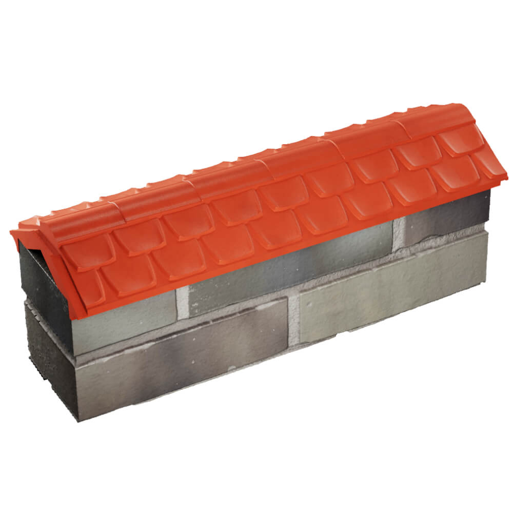 Парапет Zking Эльбрус Красный с посадкой на 0.5 кирпича (130мм) в Вельске фото