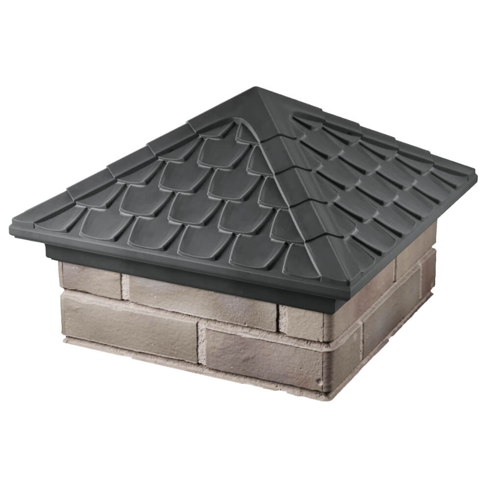 Колпак Zking Эльбрус Серый на столб 1.5х1.5 кирпича (385х385мм) в Вельске фото