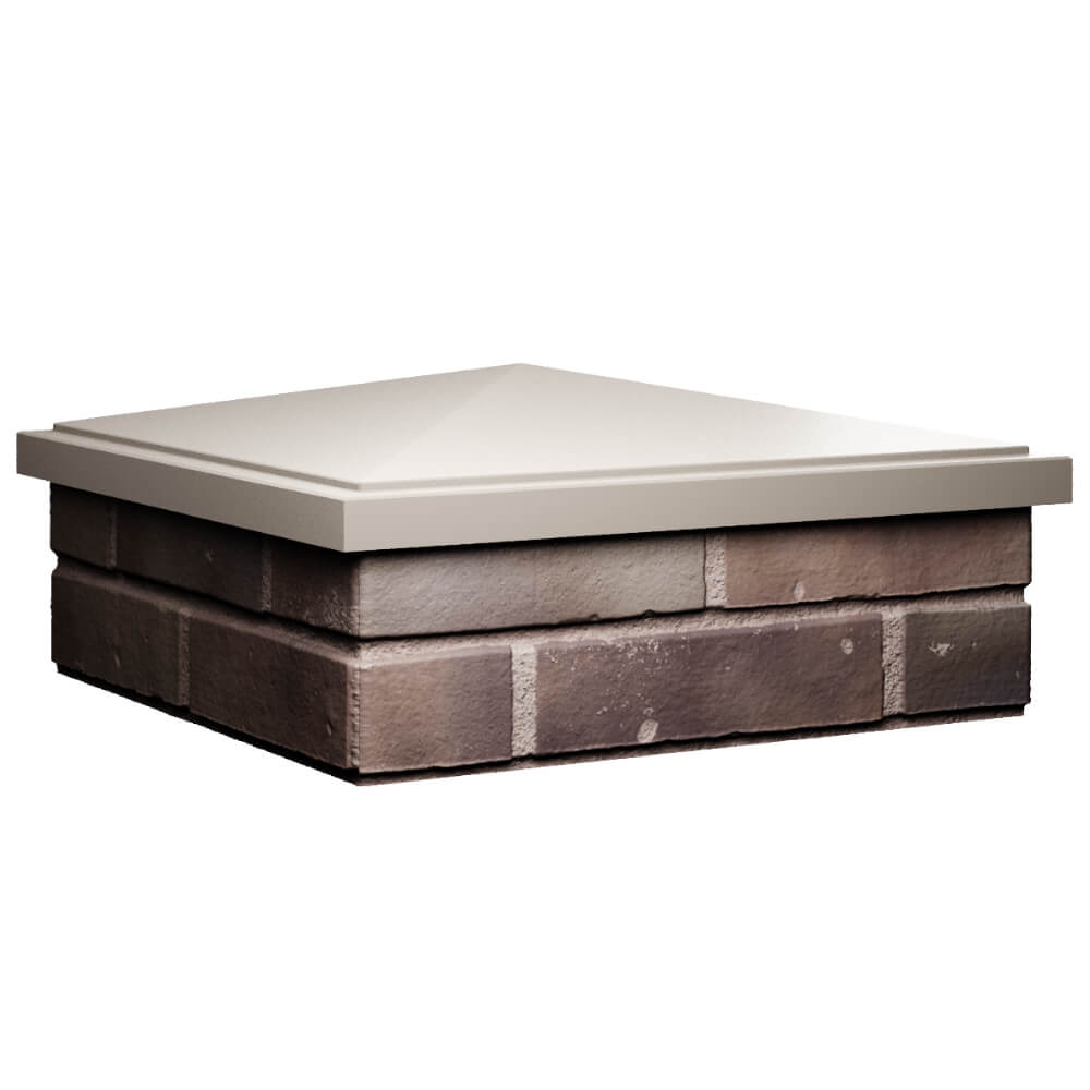 Колпак Zking БонаМоно Бежевый на столб 2х2 кирпича (515х515, 530х530мм) в Вельске фото