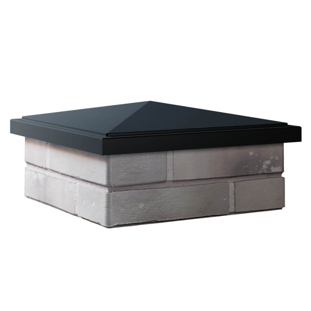 Колпак Zking БонаМоно Черный на столб 1.5х1.5 кирпича (385х385, 400х400мм) в Вельске фото