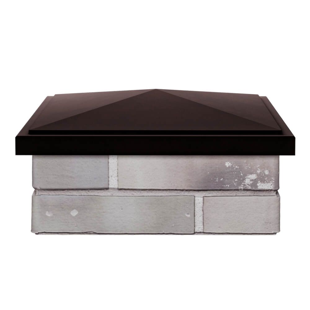 Колпак Zking БонаМоно Коричневый на столб 1.5х1.5 кирпича (385х385, 400х400мм) Вельск фото