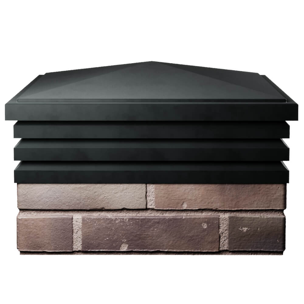 Колпак Zking Бона ХайТек Черный на столб 2х2 кирпича (513х513мм) Вельск фото