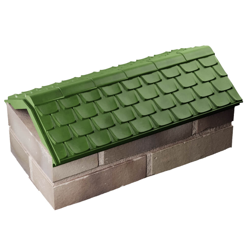 Парапет Zking Эльбрус Зеленый с посадкой на 1 кирпич (255мм) в Вельске фото