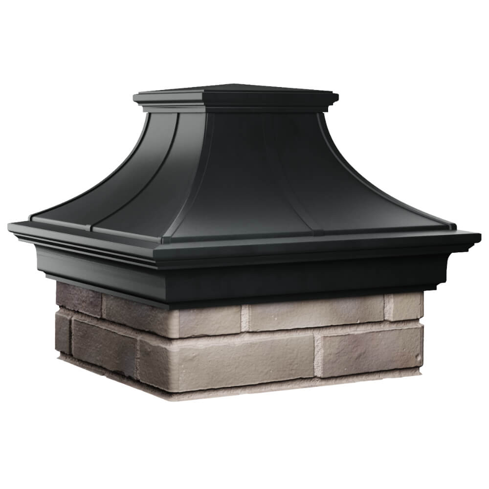 Колпак Zking Монблан Премиум Черный на столб 1.5х1.5 кирпича (385х385мм) в Вельске фото