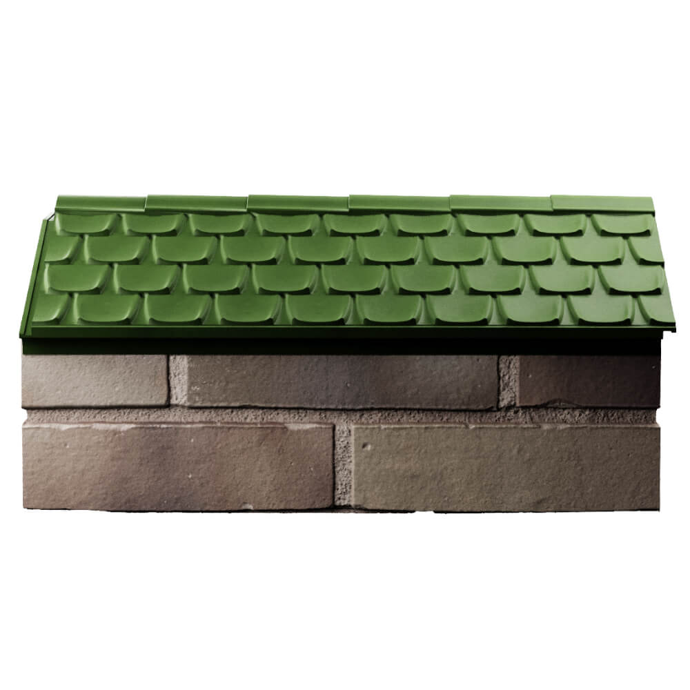 Парапет Zking Эльбрус Зеленый с посадкой на 1 кирпич (255мм) в Вельске фото