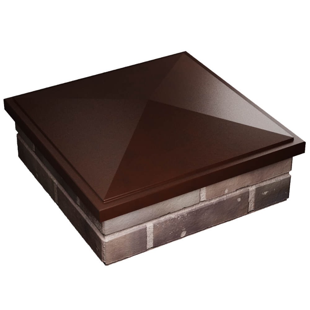 Колпак Zking БонаМоно Коричневый на столб 2х2 кирпича (515х515, 530х530мм) в Вельске фото