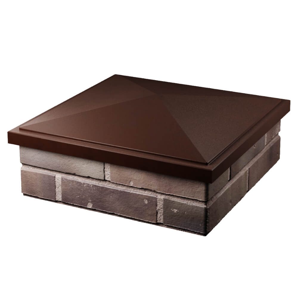 Колпак Zking БонаМоно Коричневый на столб 2х2 кирпича (515х515, 530х530мм) в Вельске фото