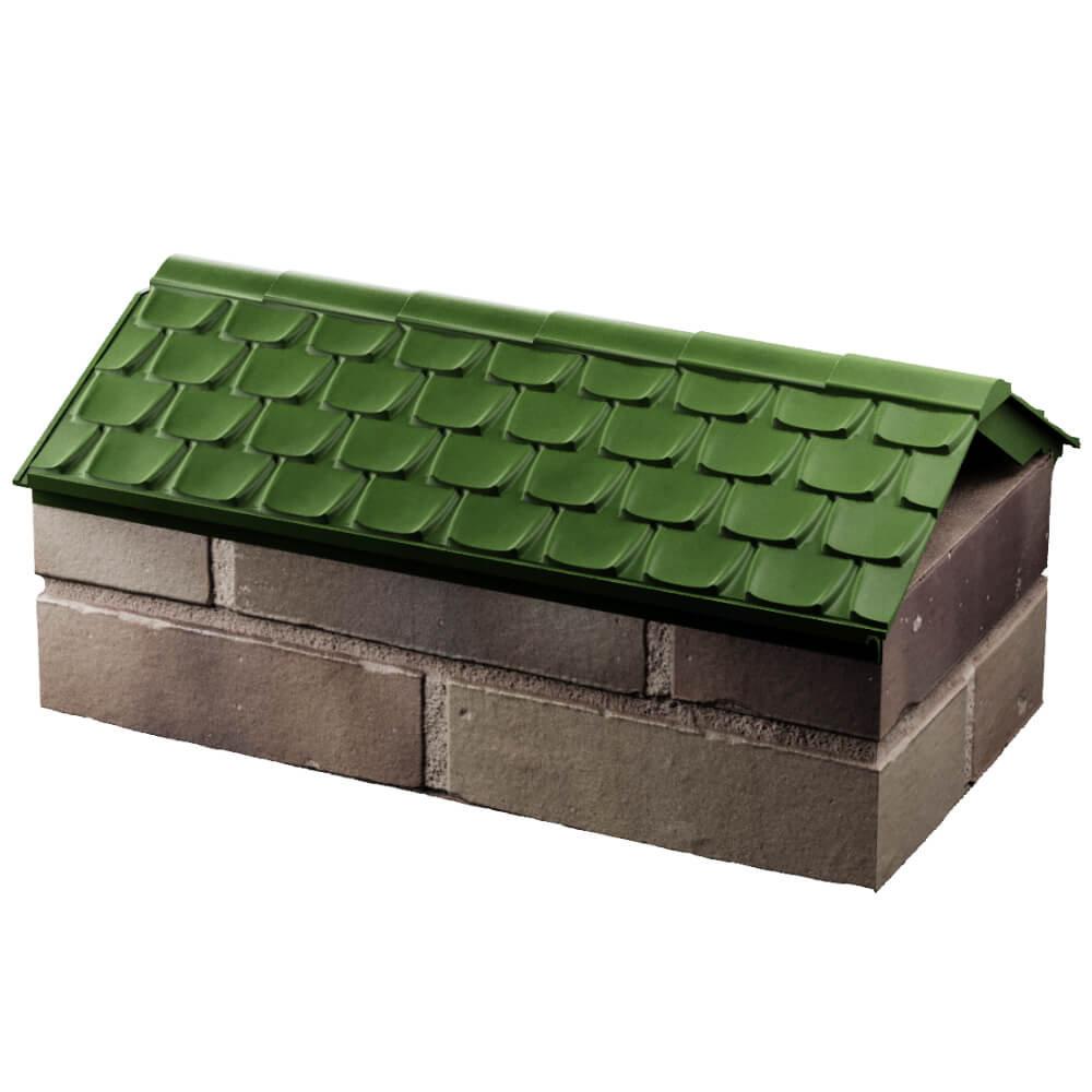 Парапет Zking Эльбрус Зеленый с посадкой на 1 кирпич (255мм) в Вельске фото