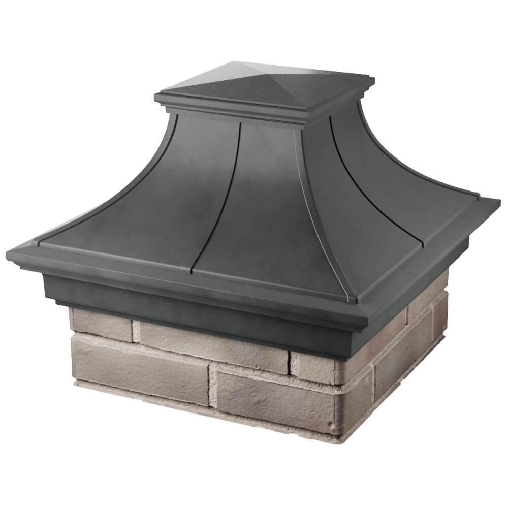 Колпак Zking Монблан Премиум Серый на столб 1.5х1.5 кирпича (385х385мм) в Вельске фото