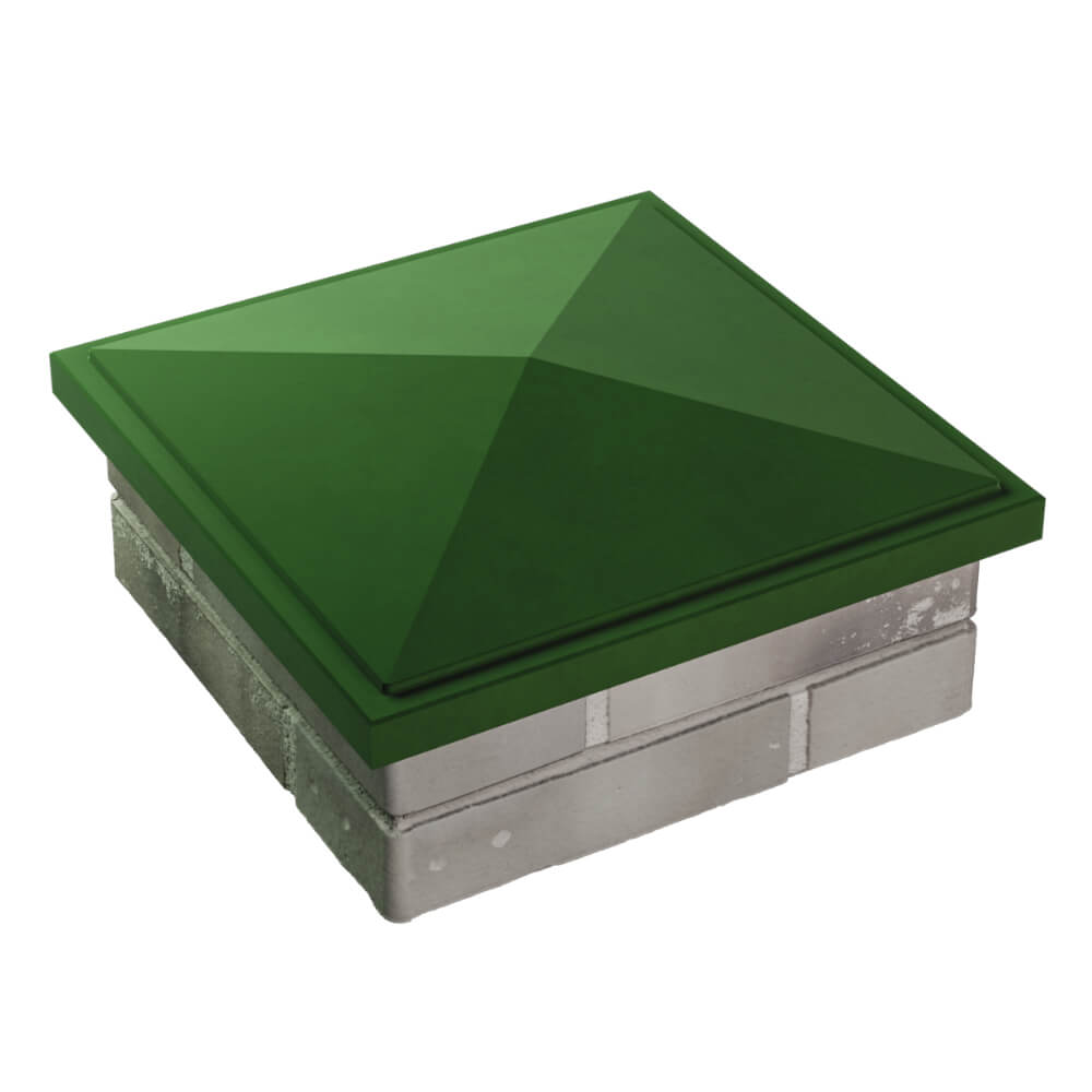 Колпак Zking БонаМоно Зеленый на столб 1.5х1.5 кирпича (385х385, 400х400мм) в Вельске фото