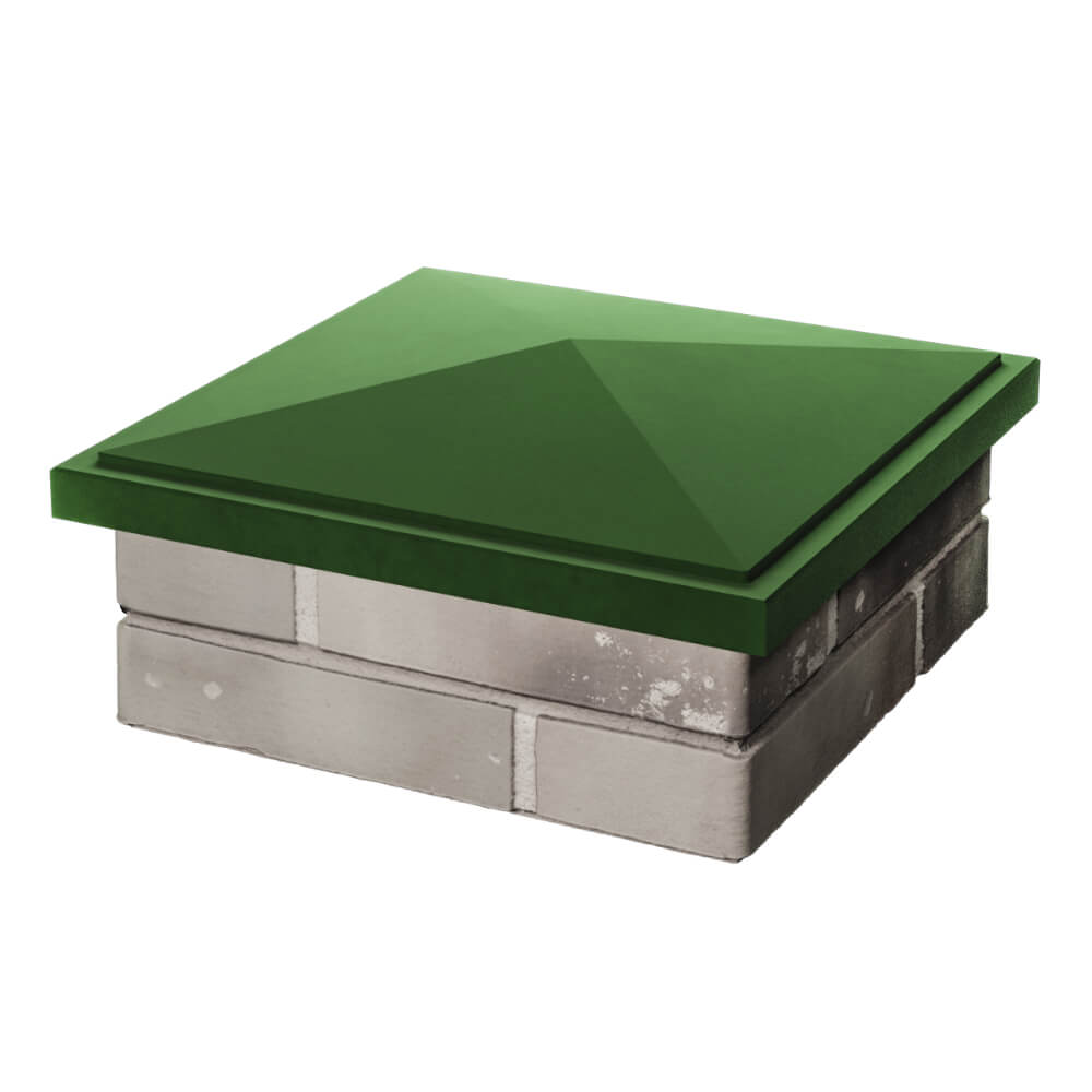 Колпак Zking БонаМоно Зеленый на столб 1.5х1.5 кирпича (385х385, 400х400мм) в Вельске фото