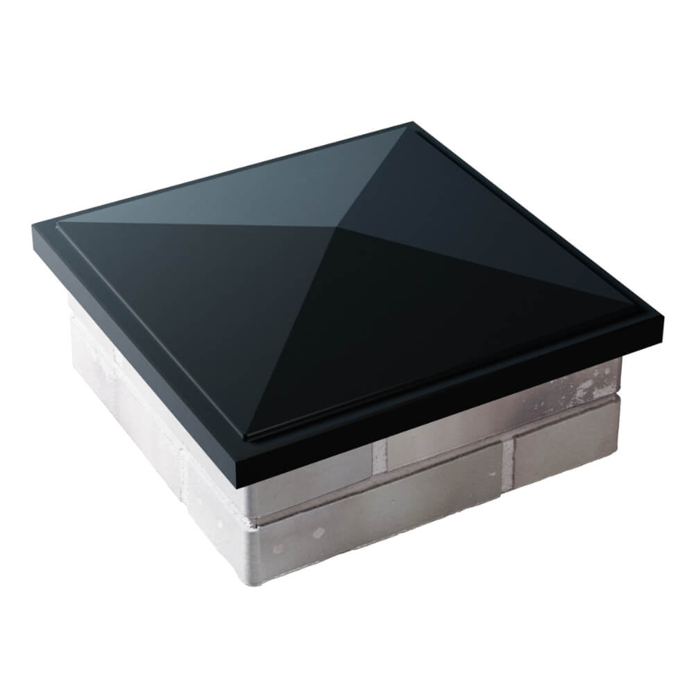 Колпак Zking БонаМоно Черный на столб 1.5х1.5 кирпича (385х385, 400х400мм) в Вельске фото