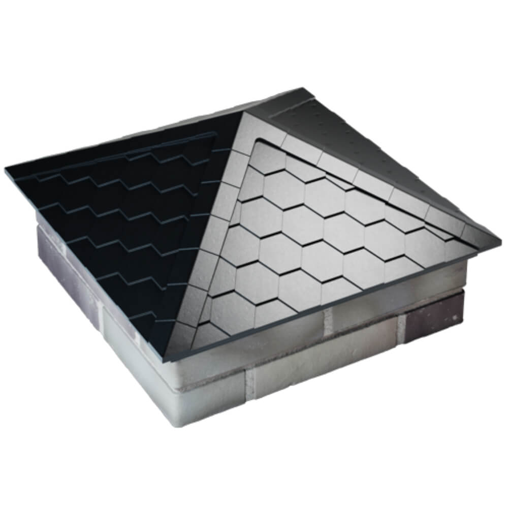 Колпак Zking Эверест Черный на столб 2х2 кирпича (535х535мм) Вельск фото