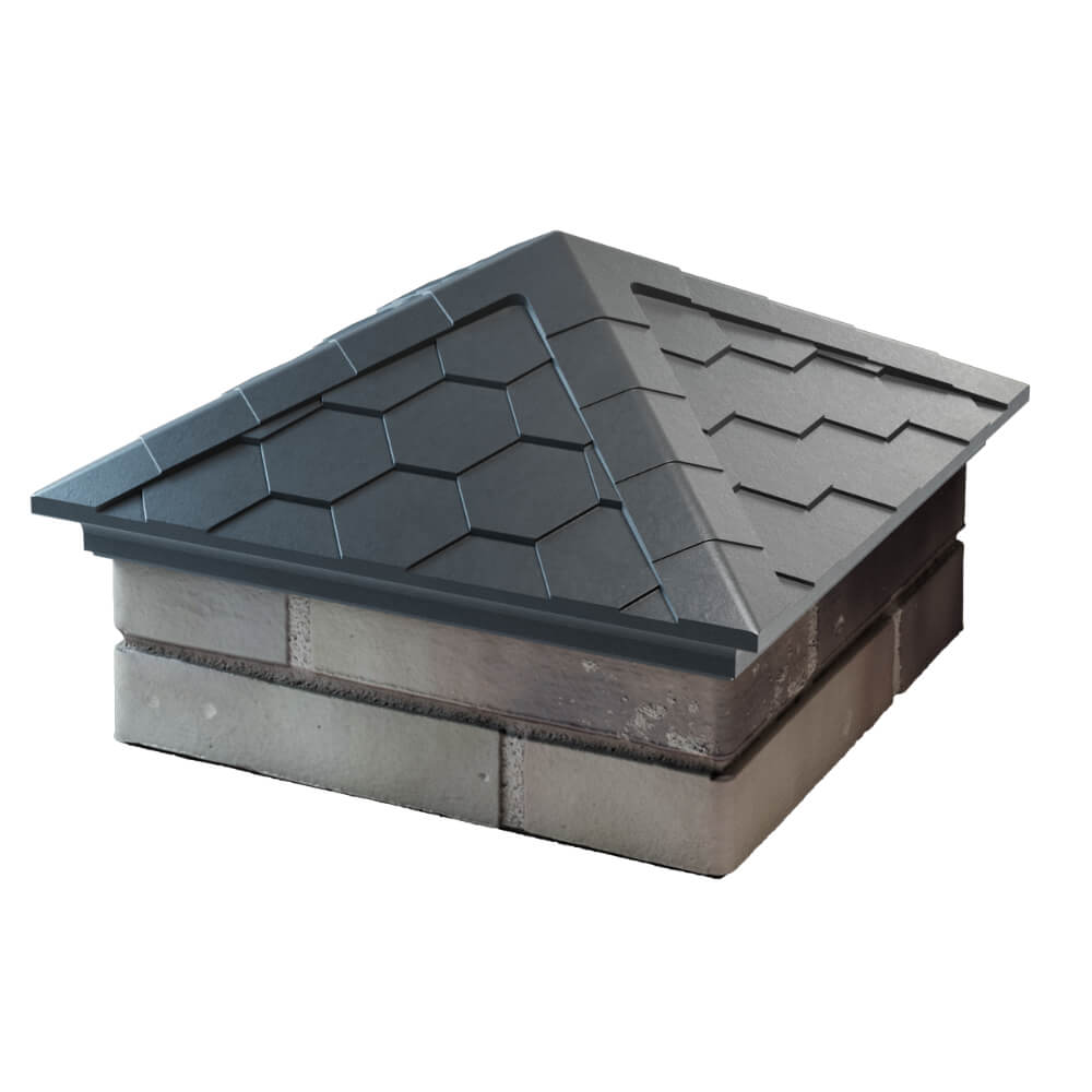 Колпак Zking Эверест Серый на столб 1.5х1.5 кирпича (390х390мм) в Вельске фото