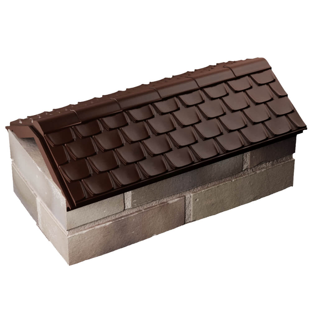 Парапет Zking Эльбрус Коричневый с посадкой на 1 кирпич (255мм) в Вельске фото