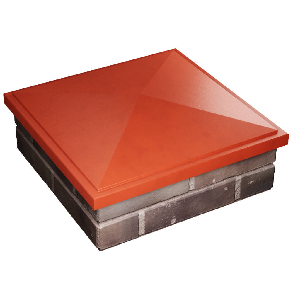 Колпак Zking БонаМоно Красный на столб 2х2 кирпича (515х515, 530х530мм) в Вельске фото