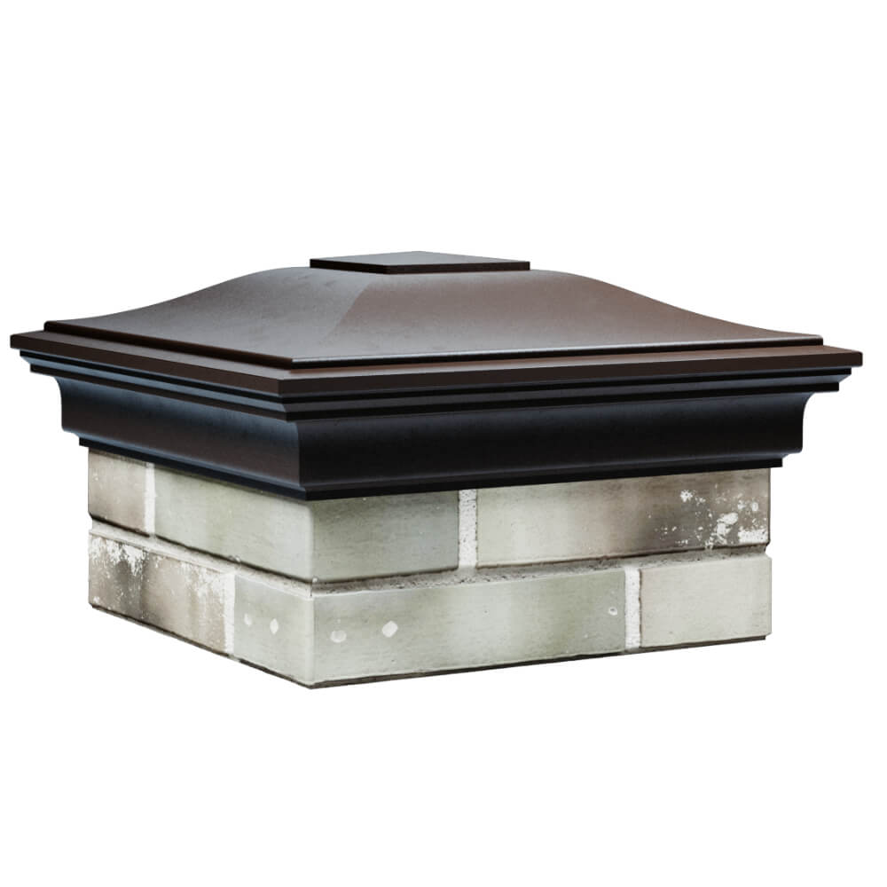 Колпак Zking Монблан Коричневый на столб 1.5х1.5 кирпича (385х385мм) в Вельске фото