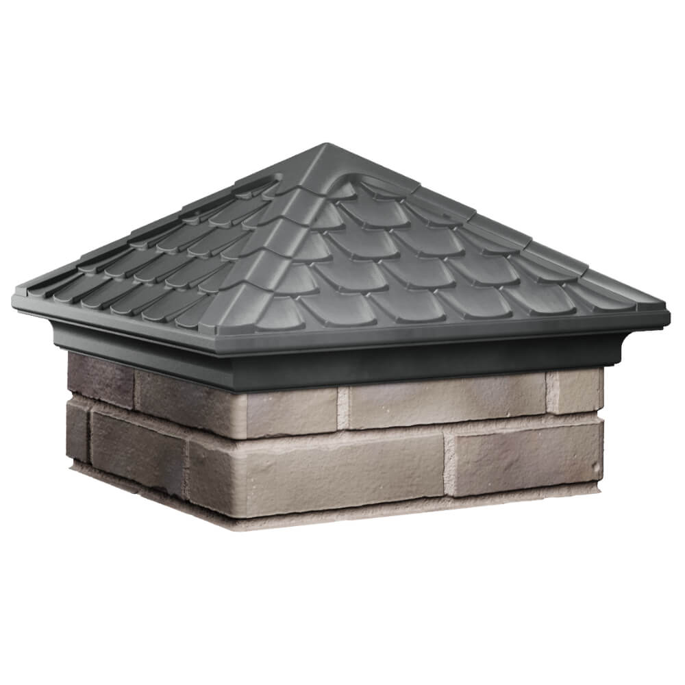 Колпак Zking Эльбрус Серый на столб 1.5х1.5 кирпича (385х385мм) в Вельске фото