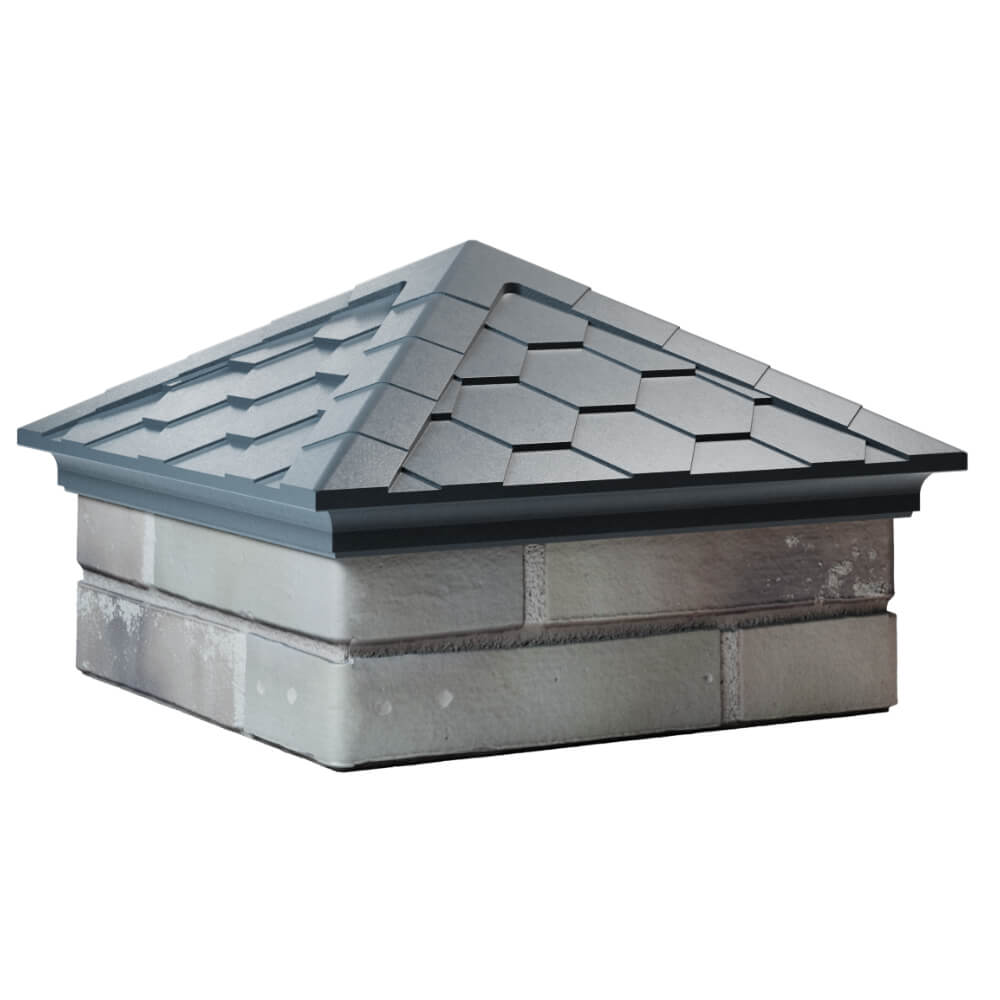 Колпак Zking Эверест Серый на столб 1.5х1.5 кирпича (390х390мм) в Вельске фото