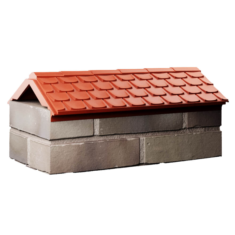 Парапет Zking Эльбрус Красный с посадкой на 1 кирпич (255мм) Вельск фото