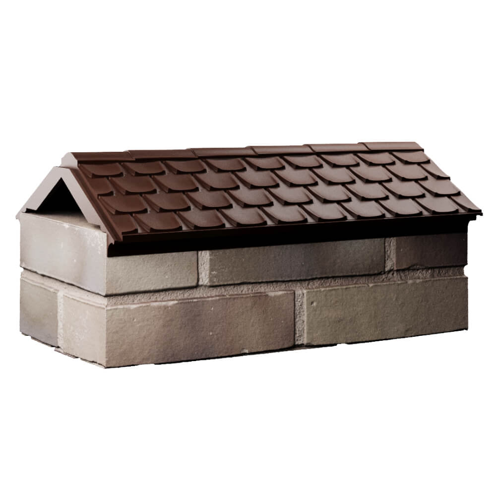 Парапет Zking Эльбрус Коричневый с посадкой на 1 кирпич (255мм) Вельск фото